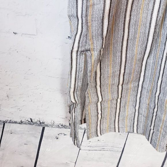 Prana Ecotropics Dress Size S Womens 100% Organic Cotton Stripe Midi Boho New - Picture 9 of 12